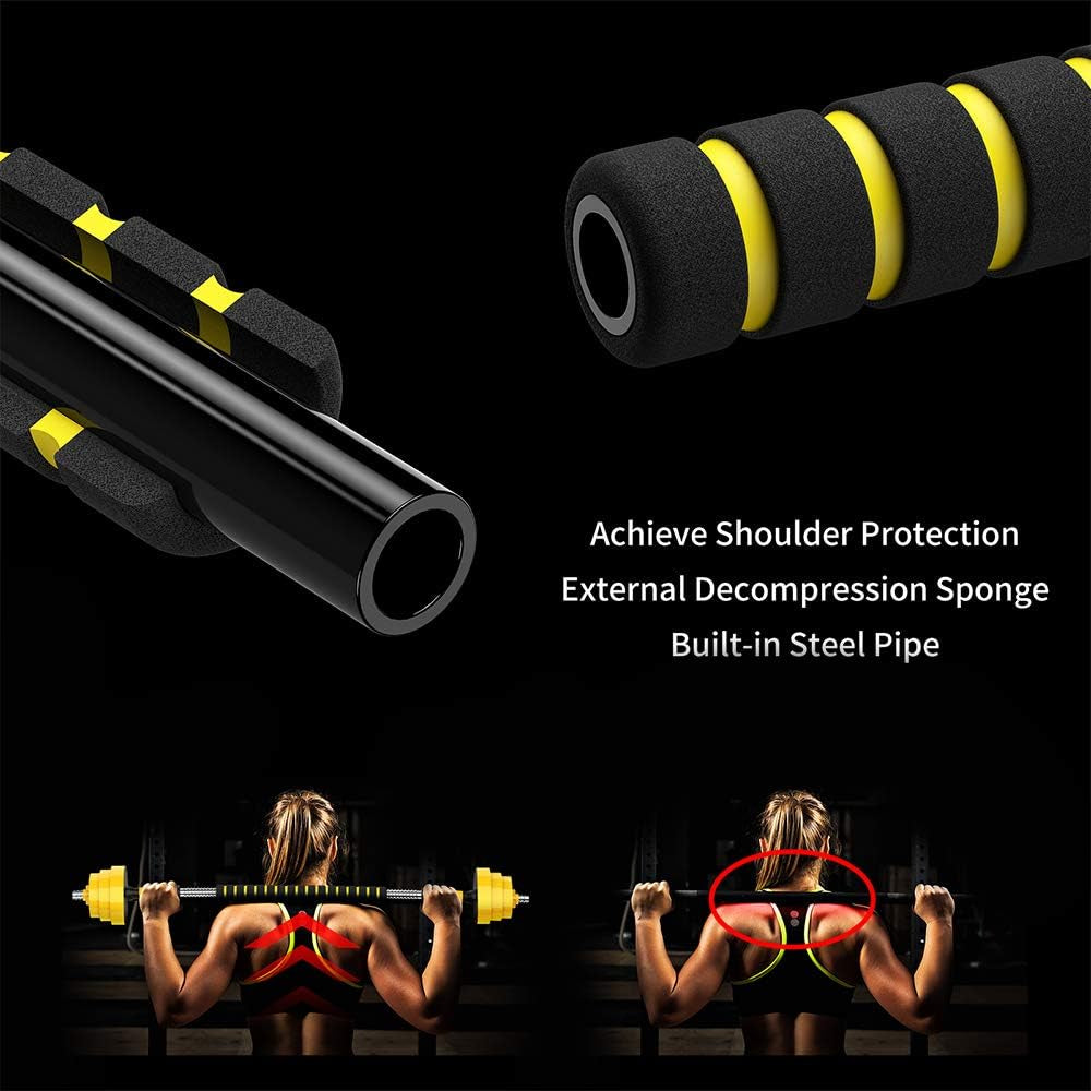 Adjustable 2-in-1 Dumbbell and Barbell Set with Non-Slip Grip for Home, Gym, and Office - 55LB Barbell or 27.5LB Dumbbell Pair
